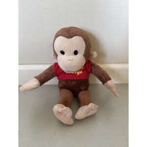 Classic Curious George Plush Vintage Red Shirt Cute Stuffed You